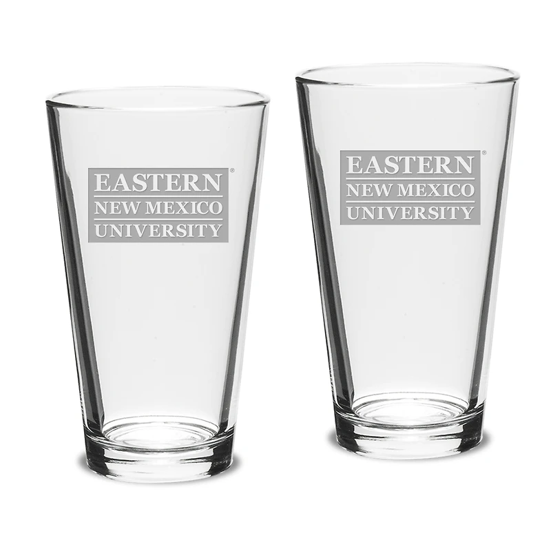 Eastern New Mexico Greyhounds 16oz. 2-Piece Classic Pub Glass Set