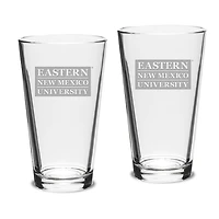 Eastern New Mexico Greyhounds 16oz. 2-Piece Classic Pub Glass Set