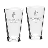 Hartwick College Hawks 16oz. 2-Piece Classic Pub Glass Set