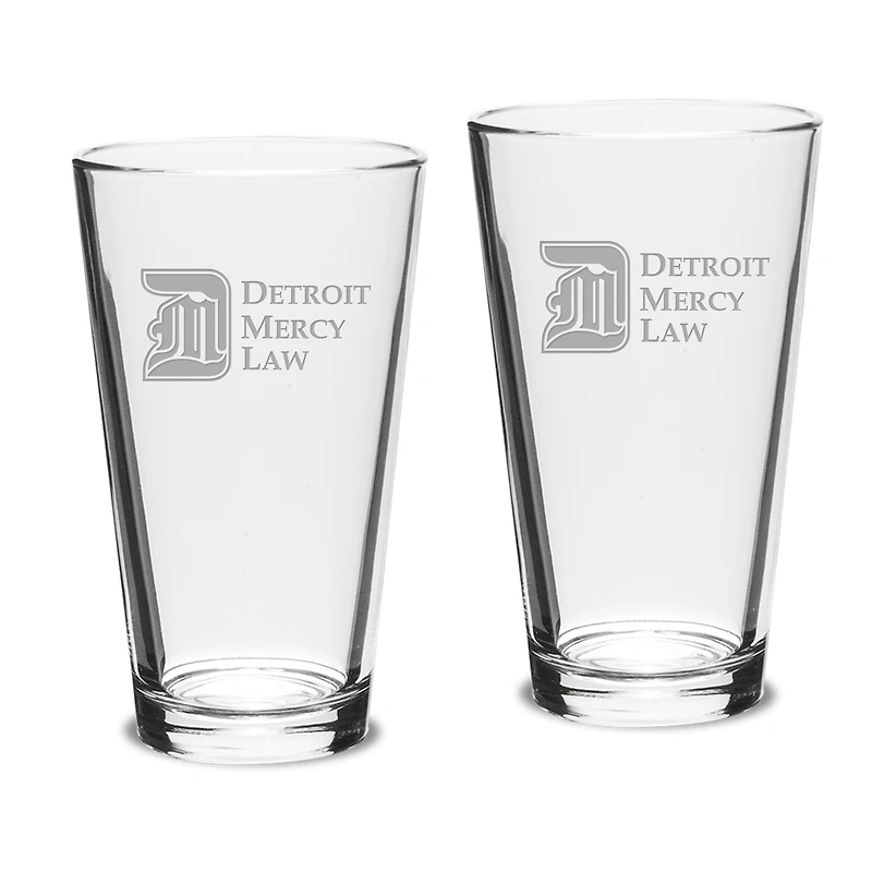 Detroit Mercy Titans 16oz. 2-Piece Classic Pub Glass Set