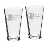 Detroit Mercy Titans 16oz. 2-Piece Classic Pub Glass Set