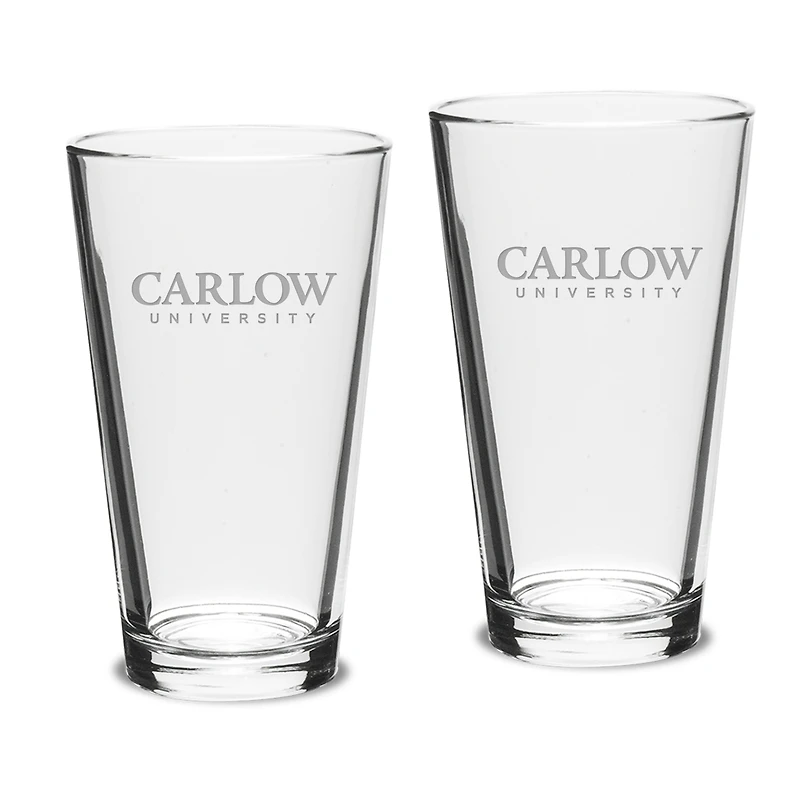 Carlow University Celtics 16oz. 2-Piece Classic Pub Glass Set