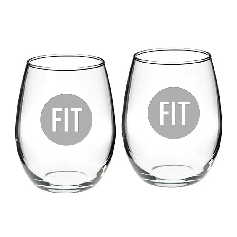 SUNY Fashion Institute of Technology Tigers 21oz. 2-Piece Stemless Wine Glass Set