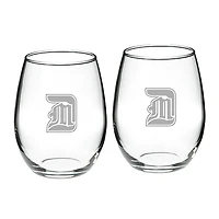 Detroit Mercy Titans Team 21oz. 2-Piece Stemless Wine Glass Set