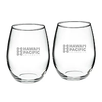 Hawaii Pacific Sharks 21oz. 2-Piece Stemless Wine Glass Set