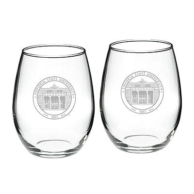 Emporia State Hornets 21oz. 2-Piece Stemless Wine Glass Set