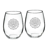 Campbellsville Tigers 21oz. 2-Piece Stemless Wine Glass Set