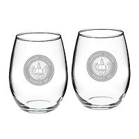 Carthage Firebirds 21oz. 2-Piece Stemless Wine Glass Set