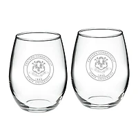 Eastern Connecticut State Warriors 21oz. 2-Piece Stemless Wine Glass Set