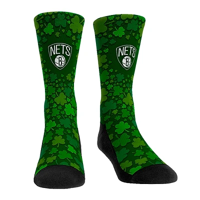 Rock Em Socks Brooklyn Nets St. Paddy's Day Shamrock Crew Socks