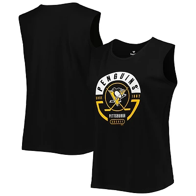 Women's Black Pittsburgh Penguins Plus Size Tank Top
