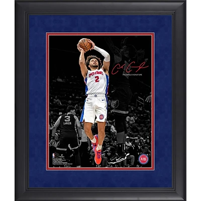 Cade Cunningham Detroit Pistons Facsimile Signature Framed 11" x 14" Spotlight Photograph