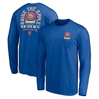 Men's Royal New York Mets Team Hometown Collection Raise the Apple Long Sleeve T-Shirt