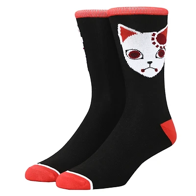 Men's BIOWORLD Demon Slayer: Kimetsu no Yaiba Crew Socks