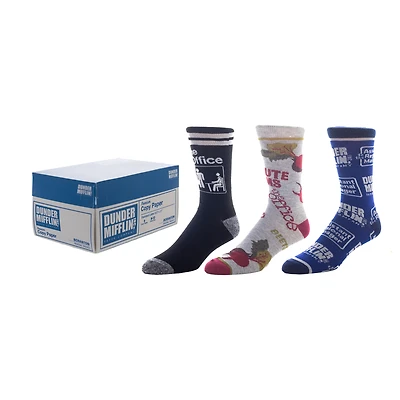 Men's BIOWORLD The Office 3-Pack Crew Socks Set