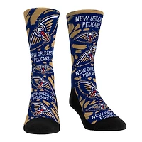 Unisex Rock Em Socks New Orleans Pelicans Allover Logo & Paint Crew Socks