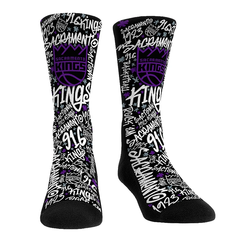 Unisex Rock Em Socks Sacramento Kings Graffiti Crew Socks
