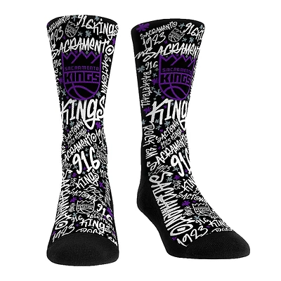 Unisex Rock Em Socks Sacramento Kings Graffiti Crew Socks