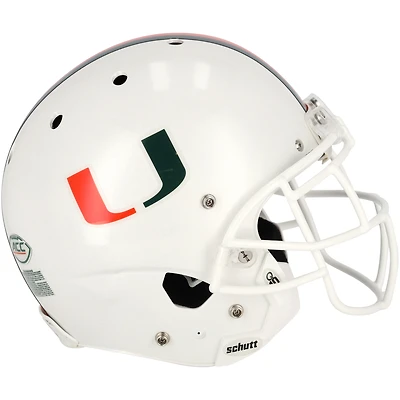 Miami Hurricanes Team-Issued White Helmet from the 2018-2022 NCAA Football Seasons