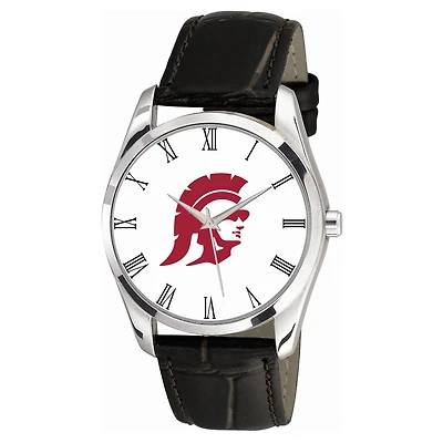 USC Trojans Berkeley Black Leather Watch