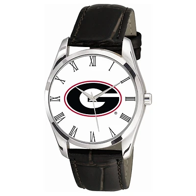 Georgia Bulldogs Berkeley Black Leather Watch