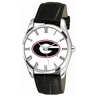Georgia Bulldogs Berkeley Black Leather Watch