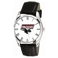 Clark Atlanta University Panthers Berkeley Black Leather Watch