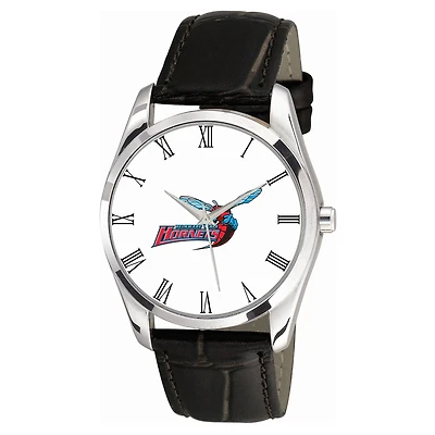 Delaware State Hornets Berkeley Black Leather Watch