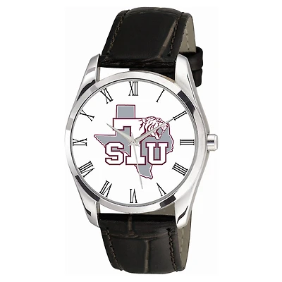 Texas Southern Tigers Berkeley Black Leather Watch