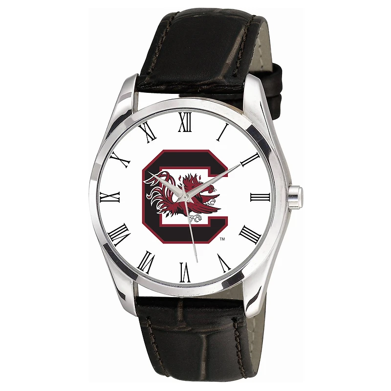 South Carolina Gamecocks Berkeley Black Leather Watch