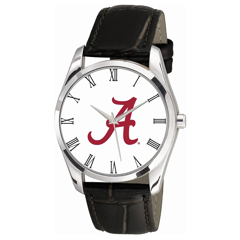 Alabama Crimson Tide Berkeley Black Leather Watch