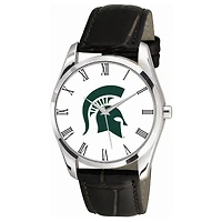 Michigan State Spartans Berkeley Black Leather Watch