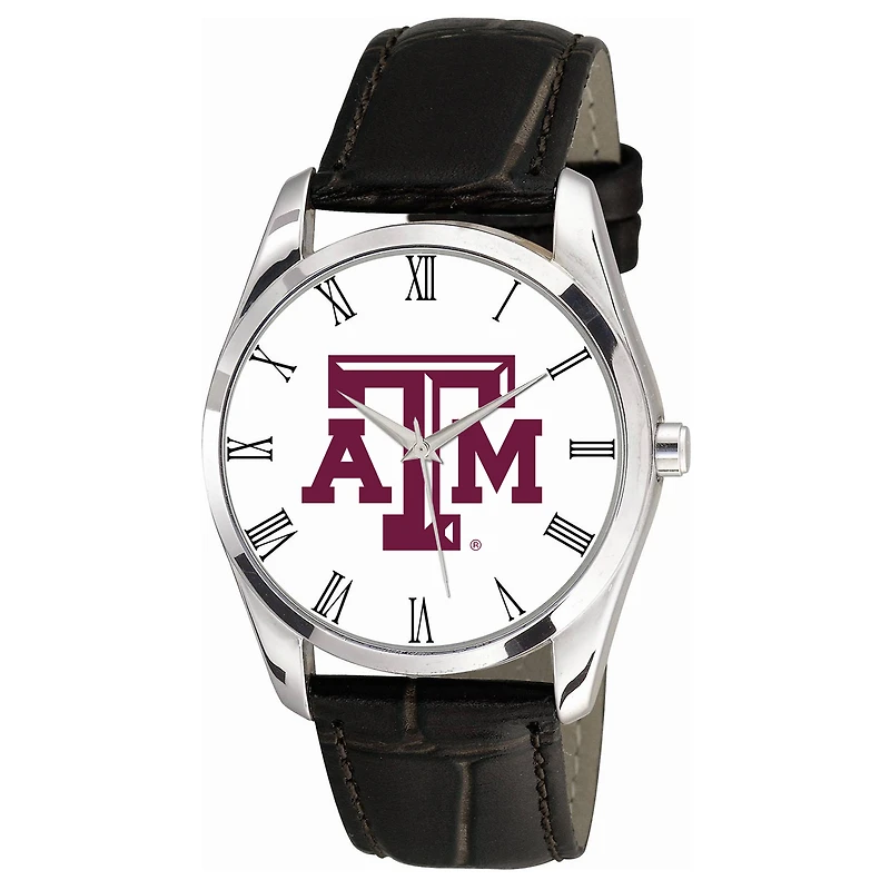 Texas A&M Aggies Berkeley Black Leather Watch