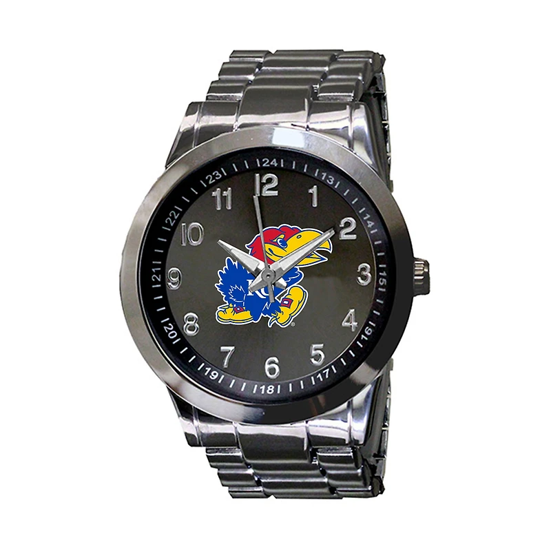 Kansas Jayhawks Integris Gunmetal Stainless Steel Watch