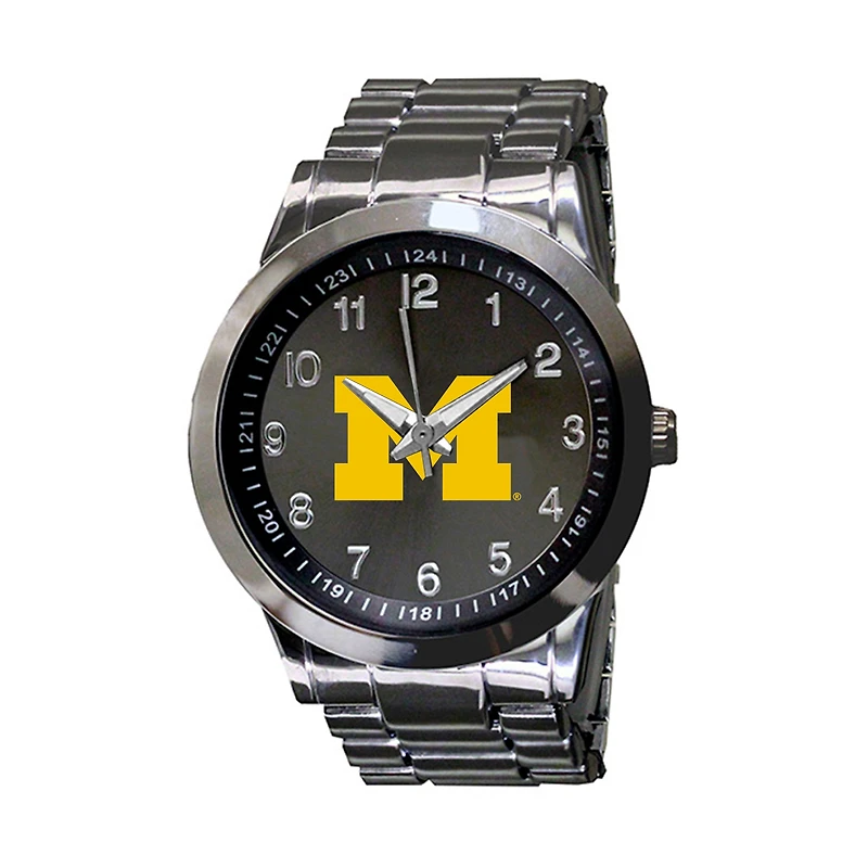 Michigan Wolverines Integris Gunmetal Stainless Steel Watch