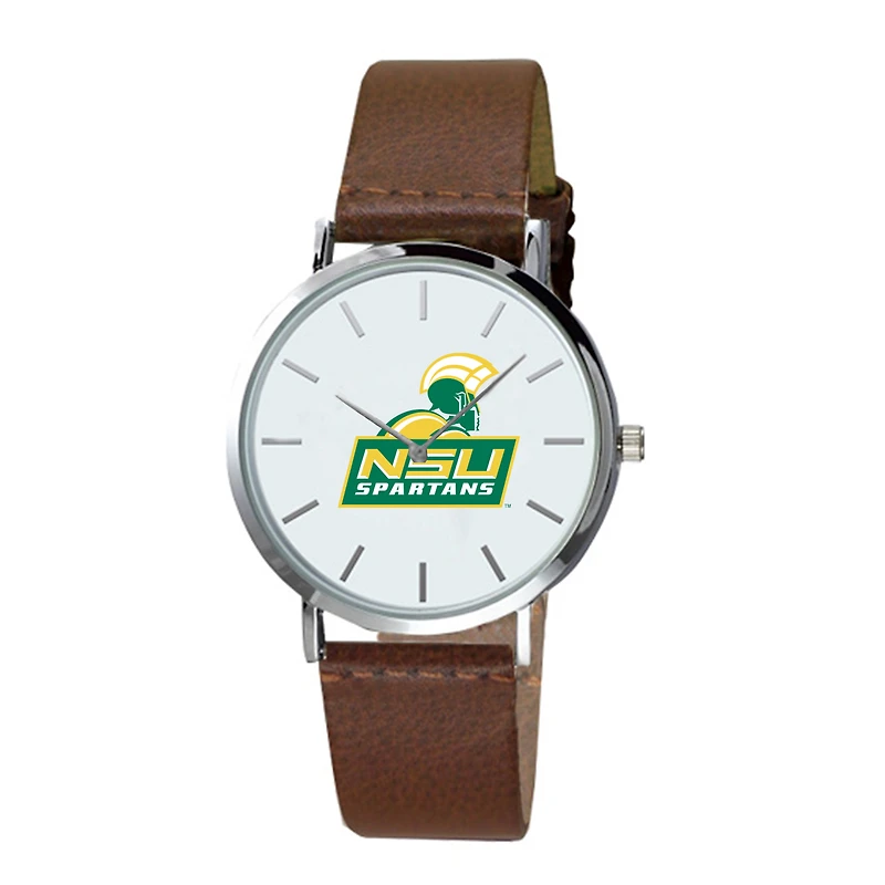 Norfolk State Spartans Plexus Brown Leather Watch