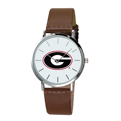 Georgia Bulldogs Plexus Brown Leather Watch