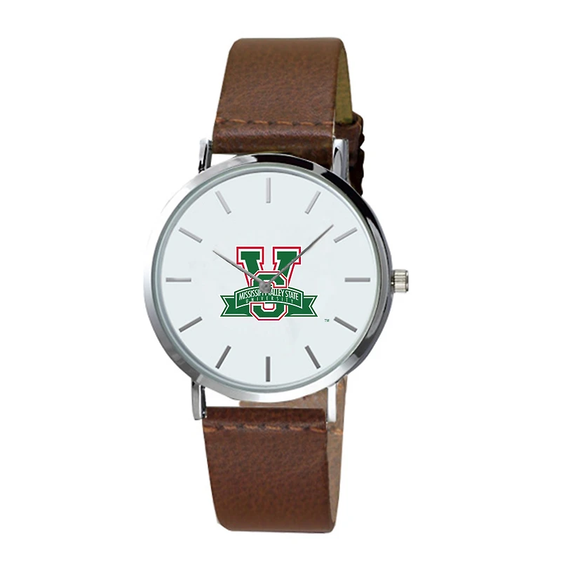 Mississippi Valley State Delta Devils Plexus Brown Leather Watch