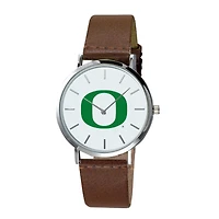 Oregon Ducks Plexus Brown Leather Watch
