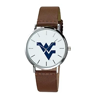West Virginia Mountaineers Plexus Brown Leather Watch