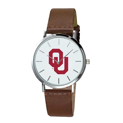 Oklahoma Sooners Plexus Brown Leather Watch