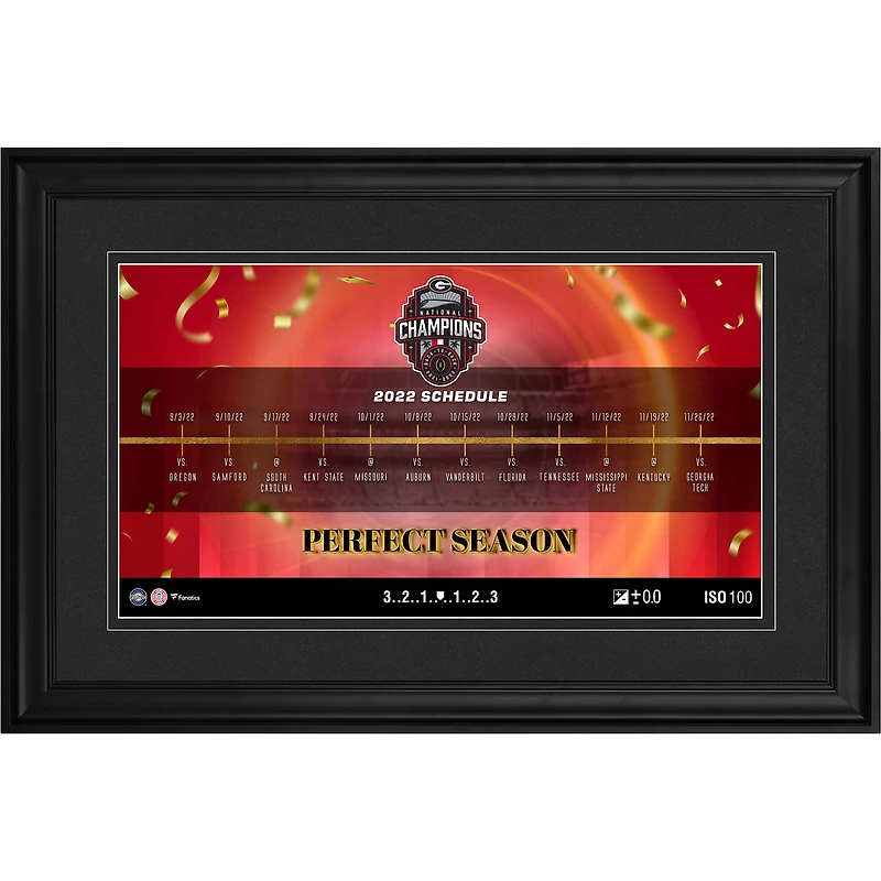 Fanatics Authentic Georgia Bulldogs College Football Playoff 2022 National Champions 10'' x 18'' Timeline Collage