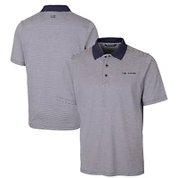 Men's Cutter & Buck Navy THE PLAYERS DryTec Forge Tonal Stripe Stretch Polo