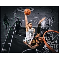Boston Celtics Jayson Tatum Autographed 16" x 20" Horizontal Spotlight Dunk Versus Lebron Photograph