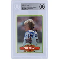 Phil Simms New York Giants Autographed 1980 Topps #225 Beckett Fanatics Witnessed Authenticated Rookie Card