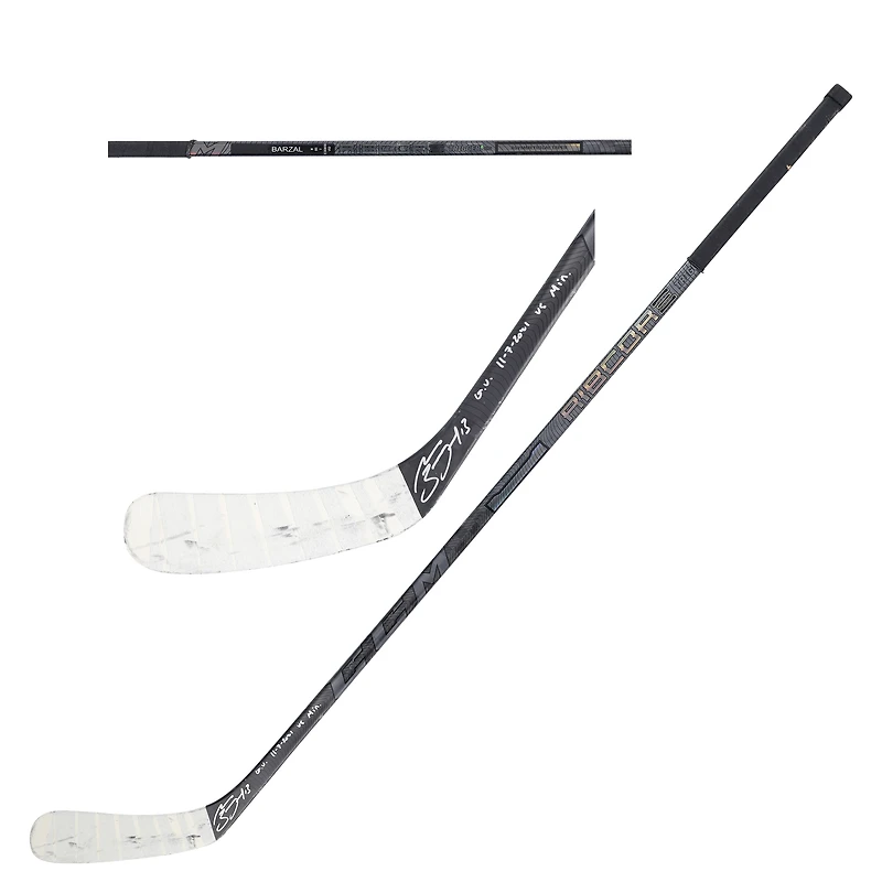 Mathew Barzal New York Islanders Autographed Game-Used Black CCM Stick vs. Minnesota Wild on November 7 2021 with "G.U. 11-7-2021 vs MIN" Inscription