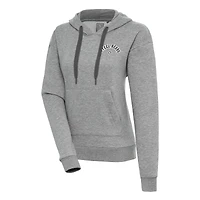 Women's Antigua Heather Gray Seattle Steelheads Victory Pullover Hoodie
