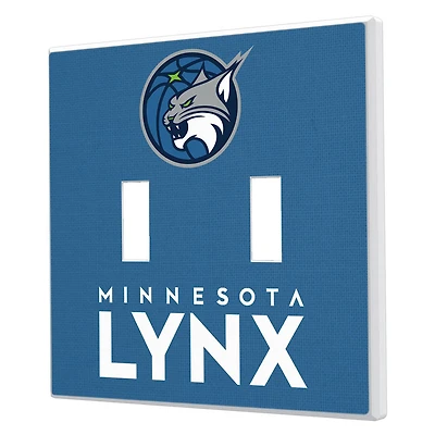 Minnesota Lynx Solid Design Double Toggle Light Switch Plate