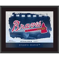 Atlanta Braves Framed 10.5" x 13" Sublimated Horizontal Team Logo Plaque