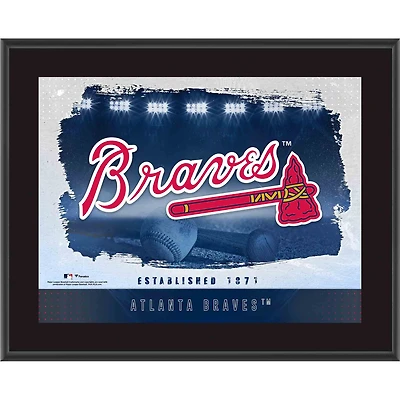 Atlanta Braves Framed 10.5" x 13" Sublimated Horizontal Team Logo Plaque